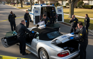 توقیف مرسدس بنز فوقنایاب توسط افبیآی در تعقیب ورزشکار المپیکی سابق توقیف مرسدس بنز فوقنایاب توسط افبیآی در تعقیب ورزشکار المپیکی سابق