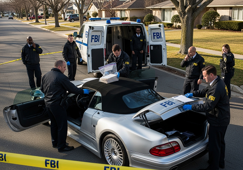 توقیف مرسدس بنز فوقنایاب توسط افبیآی در تعقیب ورزشکار المپیکی سابق توقیف مرسدس بنز فوقنایاب توسط افبیآی در تعقیب ورزشکار المپیکی سابق